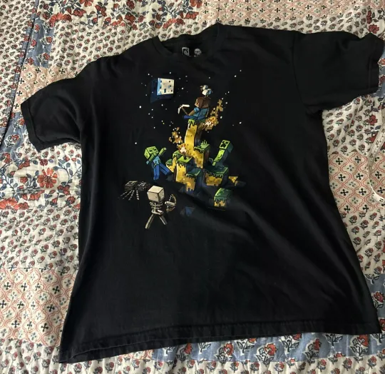 Men’s SZ M Minecraft Mojang Jinx Black T-shirt~