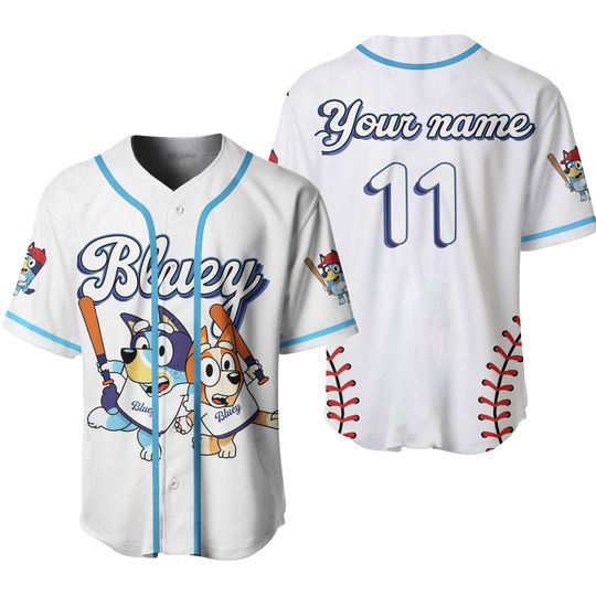 BlueyDad Birthday Party Jersey, Family Birthday Jersey, Birthday Boy Gift, BlueyDad Birthday, Personalized Birthday Jersey, BlueyDad Baseball