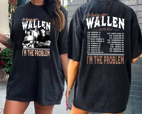 Wallen Western Tour Merch Shirt, Country Music Lover Gift,Morgan I'm The Problem Tour 2025 T-Shirt, Wallen Concert 2025