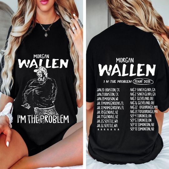 Discover Comfort Colors Morgan I'm The Problem Tour 2025 T-Shirt, Wallen Concert 2025, Mor-gan Wallen Fan Shirt,Mor-gan Wallen Merch,Country Music