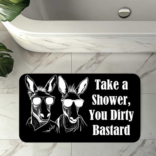 Discover Funny Donkey Bath Mat - Absorbent Shower Mat for Apartment Decor