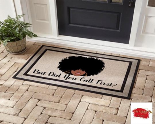 Discover But Did You Call First Doormat - Funny Anti-Social Welcome Mat, Go Away Doormat, Housewarming Gift