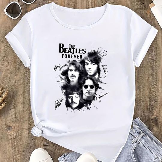 The Beatles Forever Graphic Shirt, Signature The Beatles Band Shirt, Rock Band The Beatles Shirt, The Beatles Fan Gift Shirt, 90s Vintage