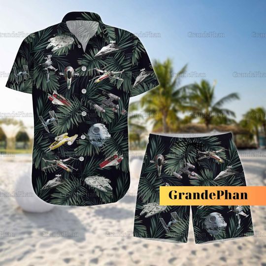 Star Wars Spaceship Shirt, Star Wars Hawaiian Shirt/Man Shorts, Star Wars Button Up Shirt, Spaceship Shirt, Star Wars Men Shirt