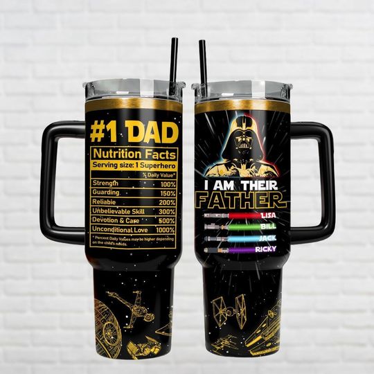 Star Wars Lightsaber Dad Tumbler, I Am Their Father Tumbler Cup, Star Wars Insulated Tumbler, Galaxy's Edge Tumbler Cup, Gift For Dad
