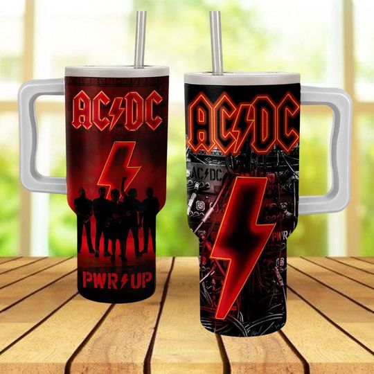Discover AC-DC Tour 2025 Stainless Tumbler, Rock And Roll Band Tumbler, AC-DC Concert Tumbler 40oz, Music Tour Tumbler Cup, AC-DC Fan Merch