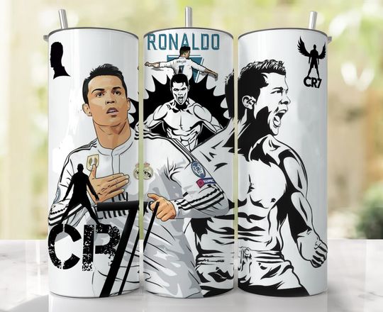 Ronaldo cr7 tumbler wrap   | 20oz skinny tumbler   Ready to Print