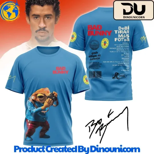 Bad Bunny Tour 3D T-Shirt for Men and Women