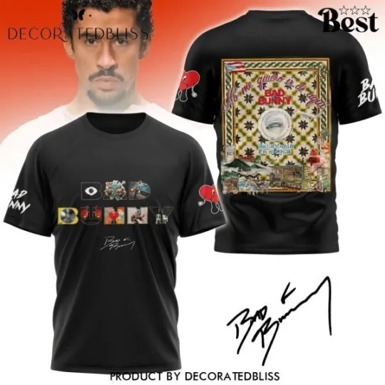 3D Unisex Bad Bunny Residencia En El Choli T-Shirt