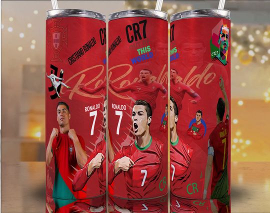 Ronaldo cr7 tumbler wrap  | 20oz skinny tumbler  | Sublimation design  | Ready to Print