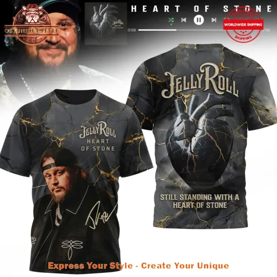 Jelly Roll Heart Of Stone 3D T-Shirt