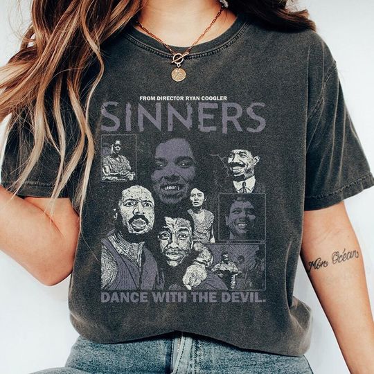 Sinners Movie Shirt 2025 , Aesthetic Movie Lover, Men's Women's All Sizes