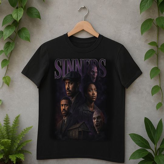 Gothic Horror T-Shirt, Vintage 1930s Film Shirt, Michael B. Jordan Sinners Movie Tee, We Are All Sinners Shirt