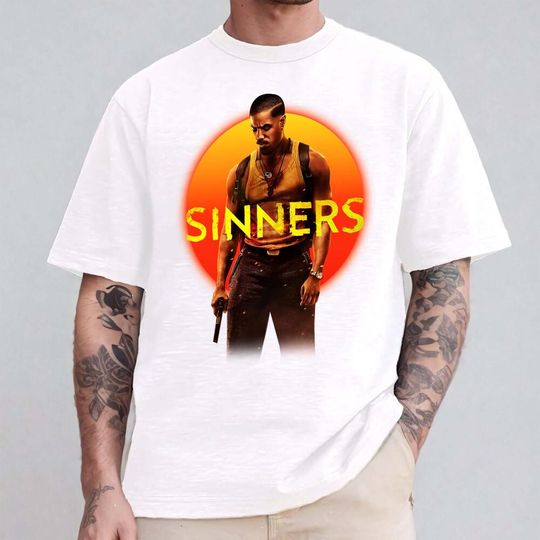 Vintage Sunset Michael B. Jordan Sinners Movie 2025 Shirt, Retro Style 1930 Sinners Crewneck Shirt, Sinners Movie Fans Tee