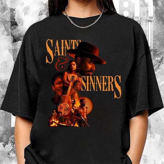Saints And Sinners 2025 Vampire Movie Shirt, Vintage The Sinners Film 2025 Michael B. Jordan Shirt