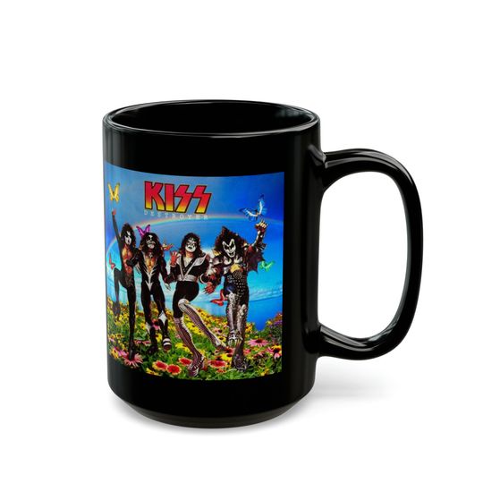 Kiss Rock Band Mug Destroyer Vintage Coffee Mug Album Cover Coffee Cup 15oz and 11oz Coffee mug