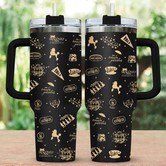 Stars Hollow 40oz Tumbler, Gilmore Girls Stainless Tumbler, In Omnia Paratus Tumbler For Her, Gilmore Fan Tumbler Cup, Luke Coffee Cup