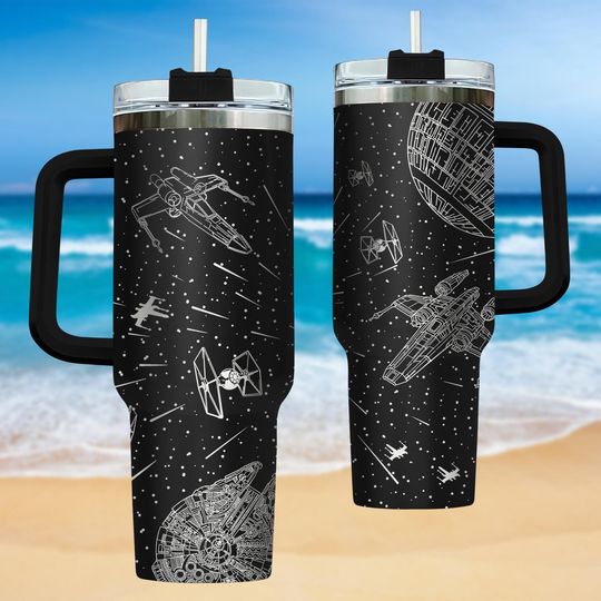 Star Wars Tumbler 40oz, Millennium Falcon Mug, May The Force Be With You Gift, Star Wars Stanley Cup 40oz, Tumbler Gift For Father