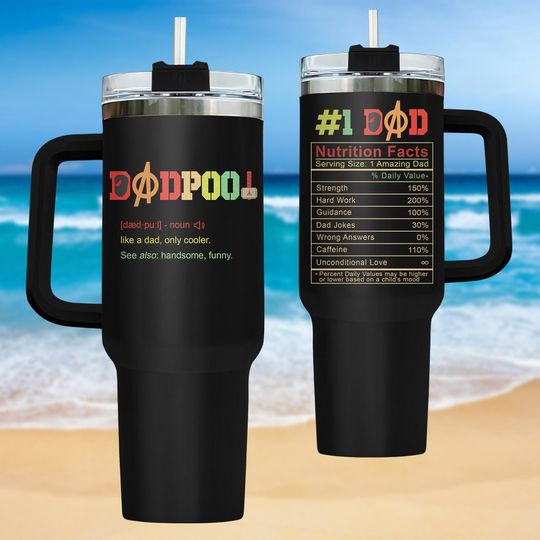 Dadpool Funny Dad Tumbler, Father's Day Gift, Cool Dad Mug, Dad Definition Cup, Deadpool Dad Stanley Cup 40oz, Gift For Father Day