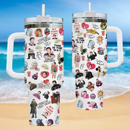 Pedro Pascal Tumbler 40oz, This Is The Way Cup, Funny Daddy Gift, Pedro Pascal Fan Mug, 40oz Stanley Cup