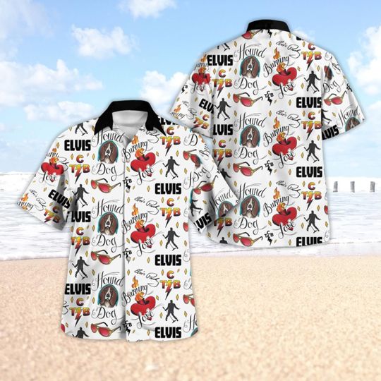Elvis Memphis Hawaiian Shirt, Elvis Presley Beach Shirt, Elvis Presley Lover, Elvis Presley Tee, Elvis Tour Summer Shirt