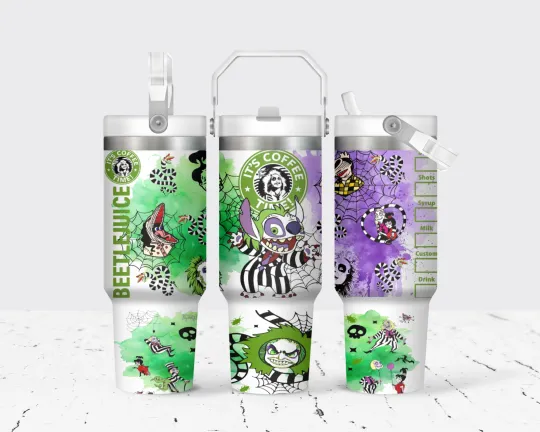 It's Coffee Time Beetle 30 Oz Flip Straw Tumbler With Handle