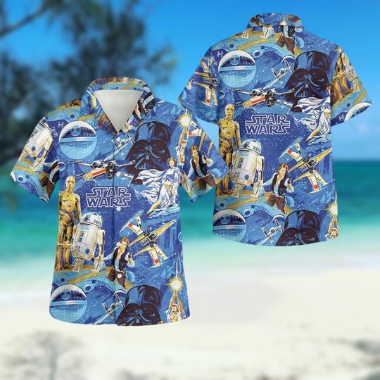 Star Wars Hawaii Shirt, Anakin Skywalker Hawaiian Shirt, Summer Button Shirt, Disney Star Wars Shirt, Darth Vader Galaxy's Edge Shirt