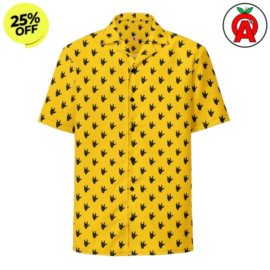 Rock and Roll Metal Music Button-Up Shirt - Unisex Gift for Music Lovers and Rock Hawaiian