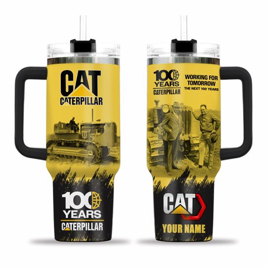 Discover Personalized Caterpillar 40Oz Stanley Tumbler With Handle