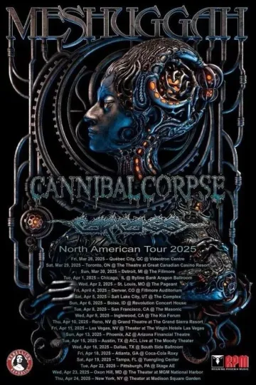 Discover Meshuggah North American Tour 2025 poster