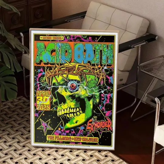 April 30, 2025 Tour New Orleans, LA Exhorder and Acid Bath Poster