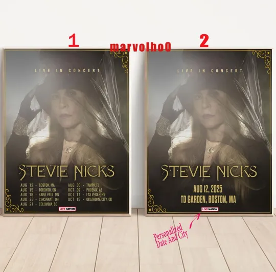 Custom Stevie Nicks Tour US 2025 Poster