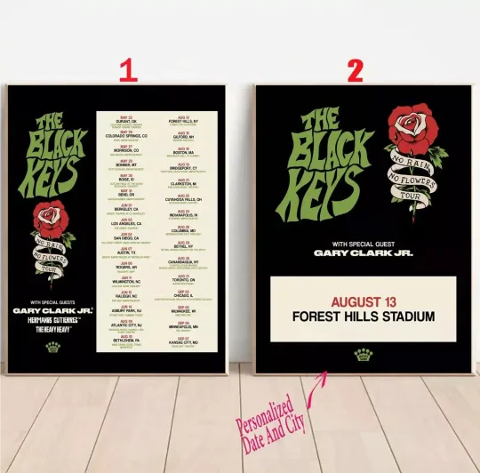 Custom The Black Keys 2025 US Tour Poster