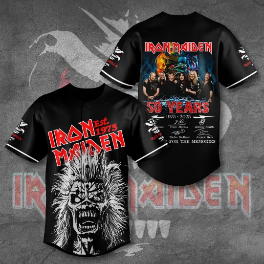 Iron Maiden Inspired Run For Your Lives World Tour 2025 Licensed Baseball Jersey