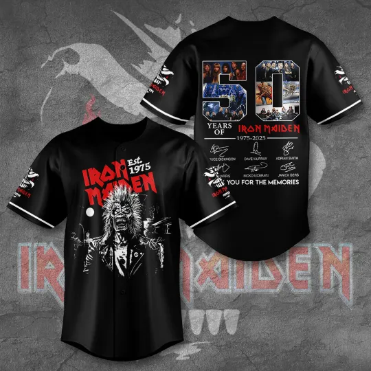 Iron Maiden Inspired Run For Your Lives World Tour 2025 Licensed Baseball Jersey