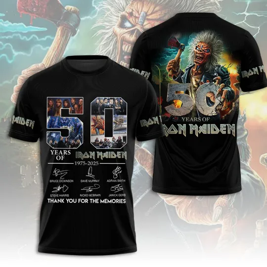 Iron Maiden Inspired Run For Your Lives World Tour 2025 – Licensed 3D T-Shirt