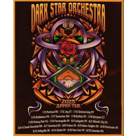 Dark Star Orchestra Summer Tour 2025 Poster, gift for fans