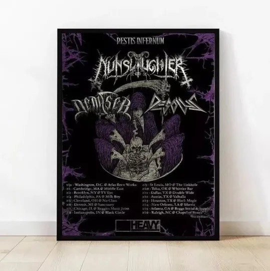 Discover Nunslaughter - US Tour 2025 Poster