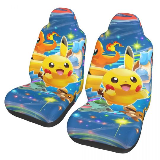 PKM Cartoon Car Seat Covers for Front Seats
