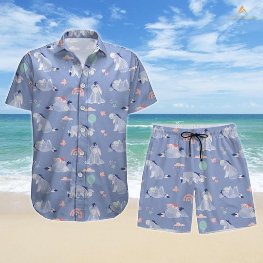 Disney Eeyore Button Shirt, Cute Eeyore Shirt Men, Magic Kingdom Outfit, Pooh And Friends Shirt And Shorts, Disneyland Trip Shirt Women