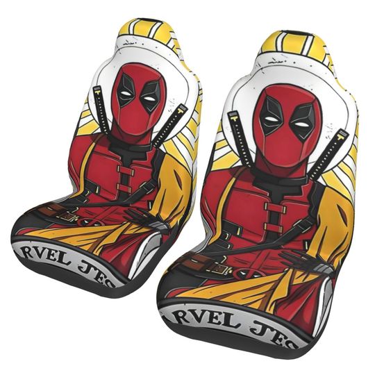 Funny Jesus Deadpool Car Seat Covers Front Seats