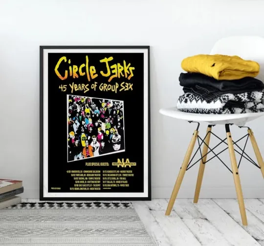 Circle Jerks Group sx 45Th Anniversary Tour 2025 Poster