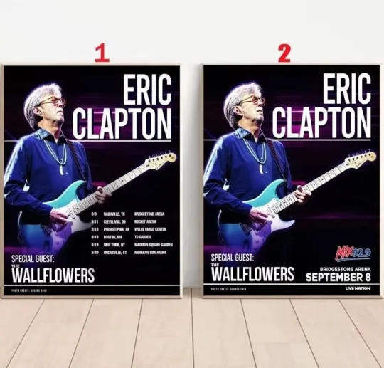 Eric Clapton Special Guest The Wallflowers Tour 2025 Poster