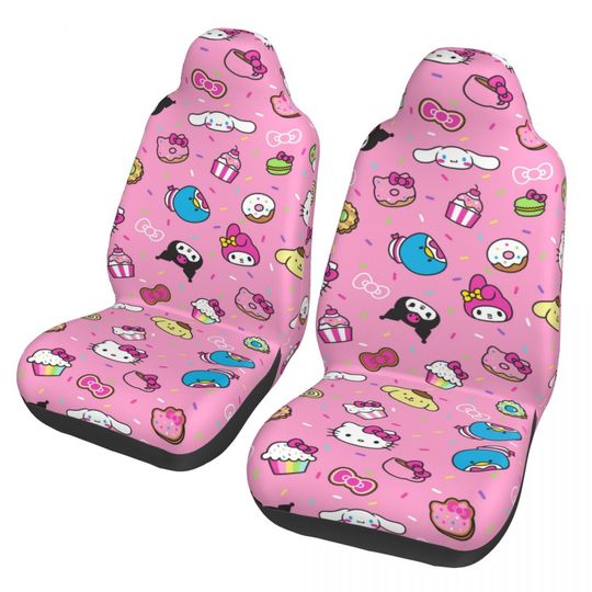 Sanrio Kuromi Car Seat Covers for Front Seats