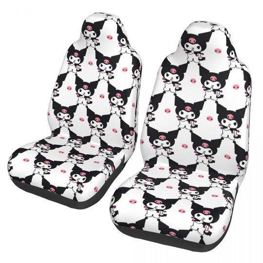 Kawaii Kuromi Car Seat Covers for Front Seats