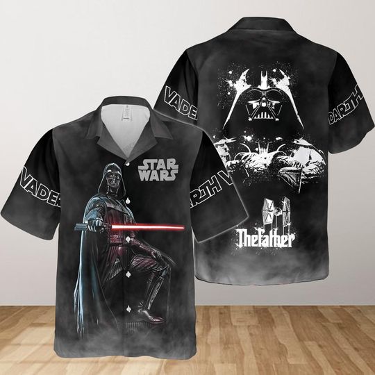 Star Wars Darth Vader The Father Hawaii Shirt, Anakin Skywalker Button Shirt, Disney Movie Shirt, Galaxy's Edge Shirt, Star Wars Day