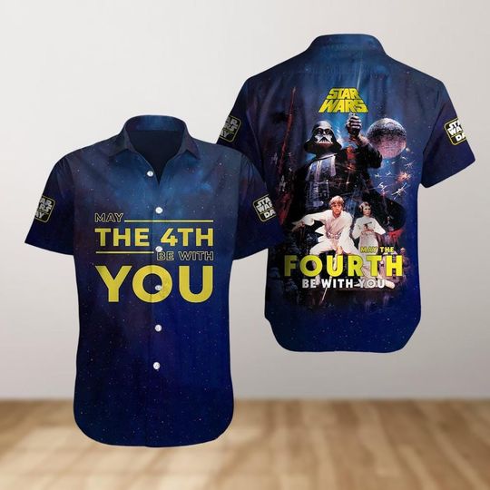 Star Wars May The 4th Hawaiian Shirt, May The Fourth Be With You Button Shirt, Darth Vader Shirt, Jedi Fan Gift, Galaxy Party Outfit