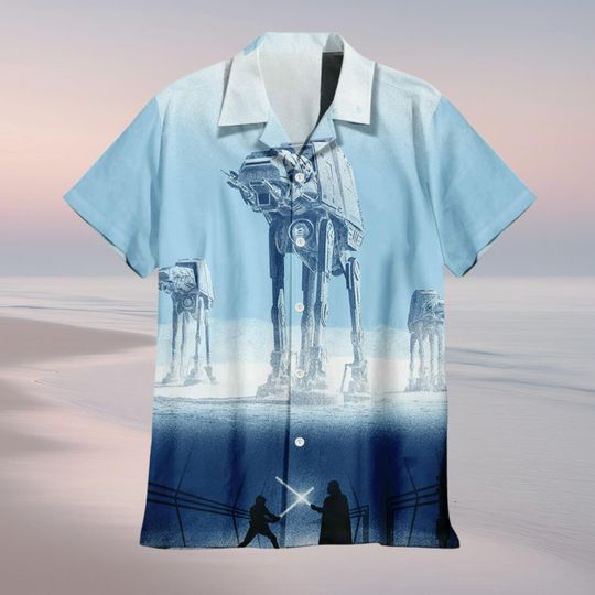 Star Wars Darth Vader Han Solo Hawaiian Shirt, Star Wars Vacation Shirt, Sci-Fi Tropical Button Down Shirt, Mandalorian Summer Shirt