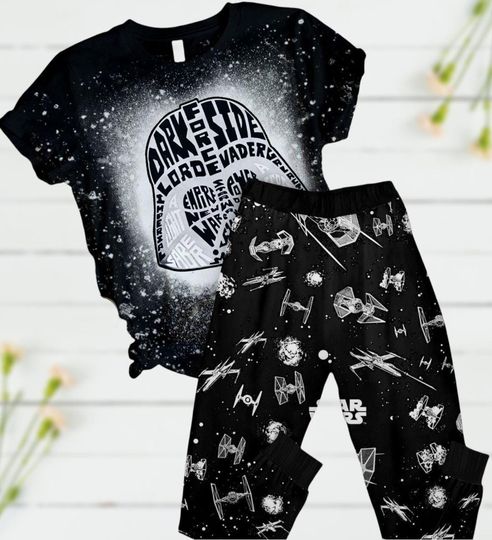 Star Wars The Dark Side T-Shirt Pants, Galaxy's Edge Holiday Family Trip Pajamas, Disney Movie Shirt, Darth Vader Pajamas Pant