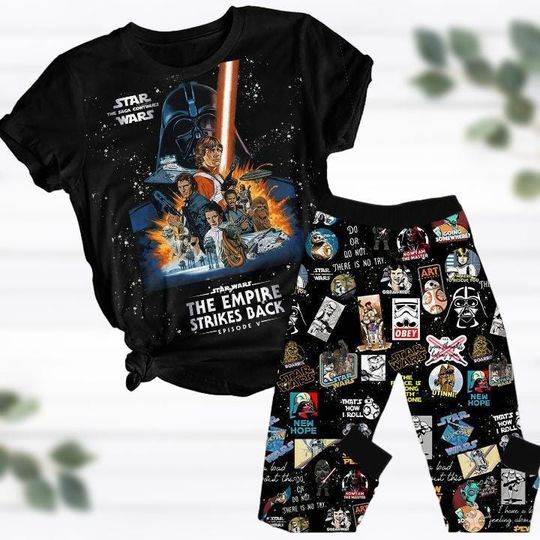 Star Wars The Empire Strikes Back Pajamas Set, Disney Star Wars Movie T-Shirt,  Disneyland Family Matching Pajamas Pants